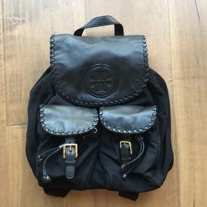 Tory Burch Marion Nylon Backpack Black